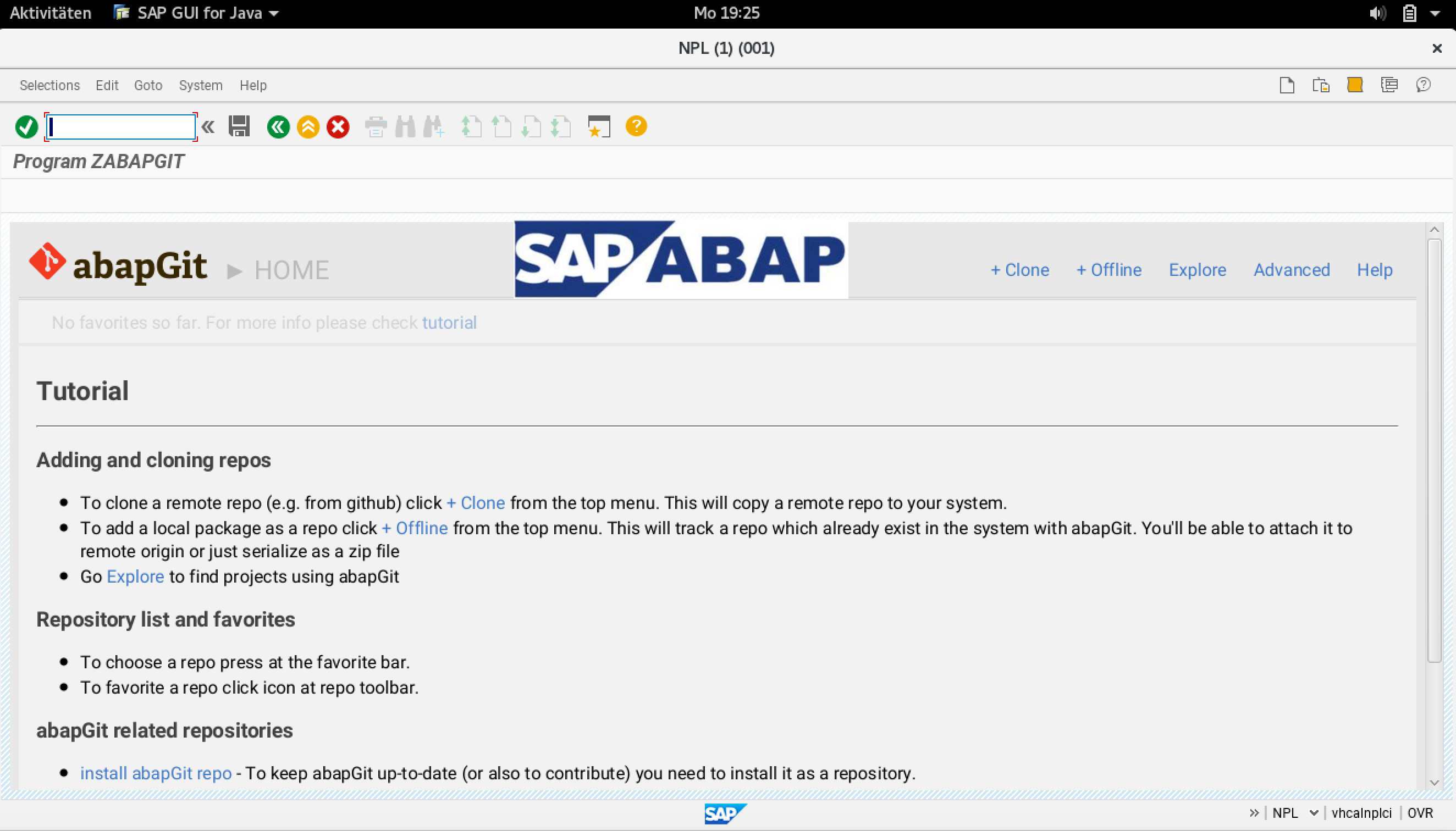 Git client for ABAP