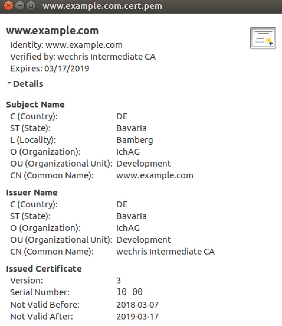 openssl verify certificate